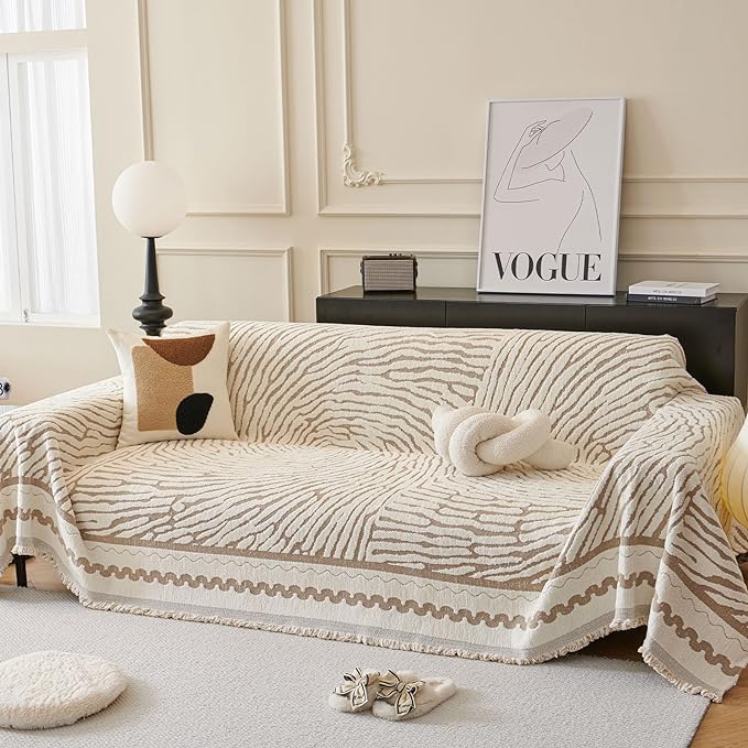 ROOMLIFE Thicked Striped Couch Cover by ROOMLIFE