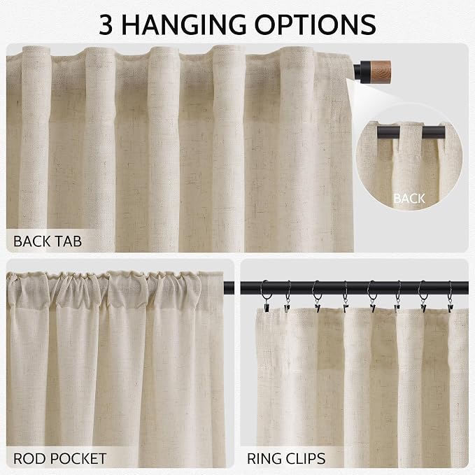 Nanspring Extra Long 120 Inch Curtains - Image 2