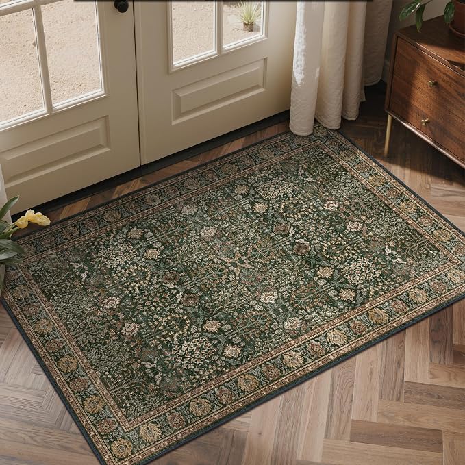 Bavni Washable Rugs 3x5-Machine Washable Rug Lightweight Low Pile, Vintage by BAVNI