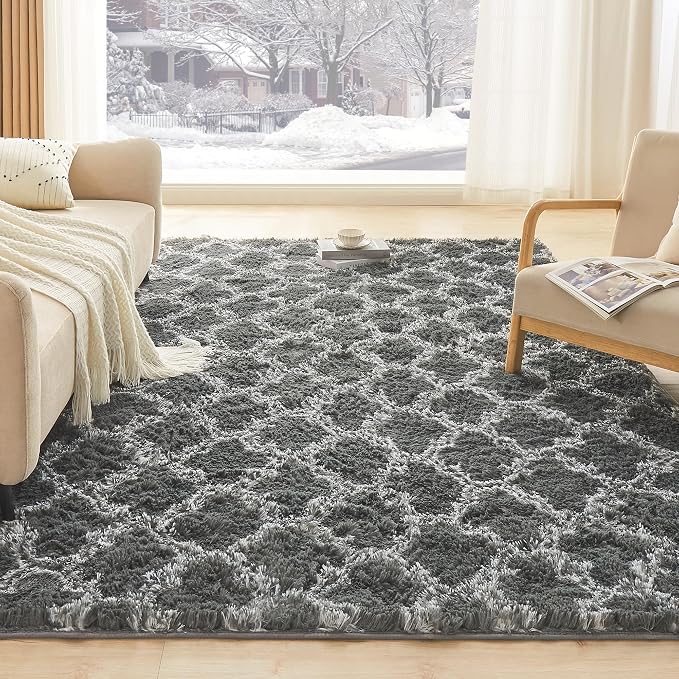 Litanika 6x9 Geometric Shag Area Rug - Image 2