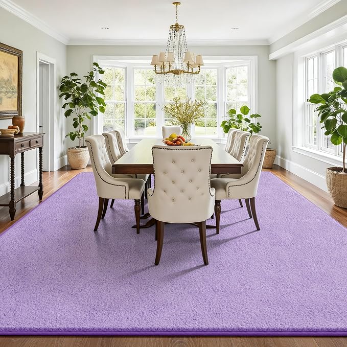 Keeko 5x7 Purple Area Rugs for Bedroom, Soft Modern Living Room Rug Indoor Non - Image 7