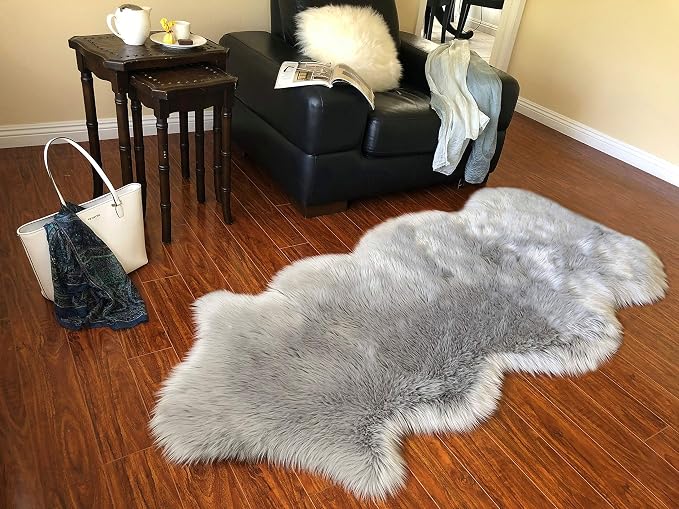 Free Shape Luxury Soft Fluffy Shag Area Rug Single and a Half 2'x4', 60x120cm by LAMBZYRUGS