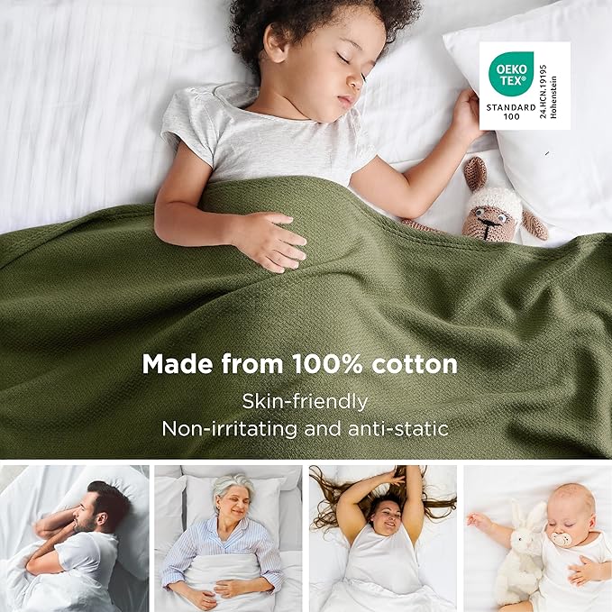 Bedsure GentleSoft 100% Cotton Blanket King Size - Image 3