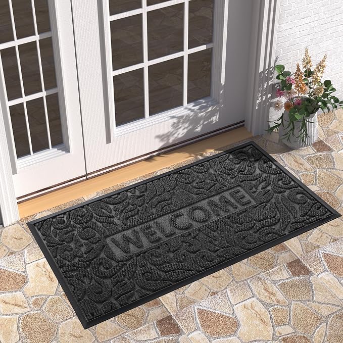 Yimobra Large Welcome Mat 47x24, Waterproof Non-Slip Outdoor Mats - Image 5