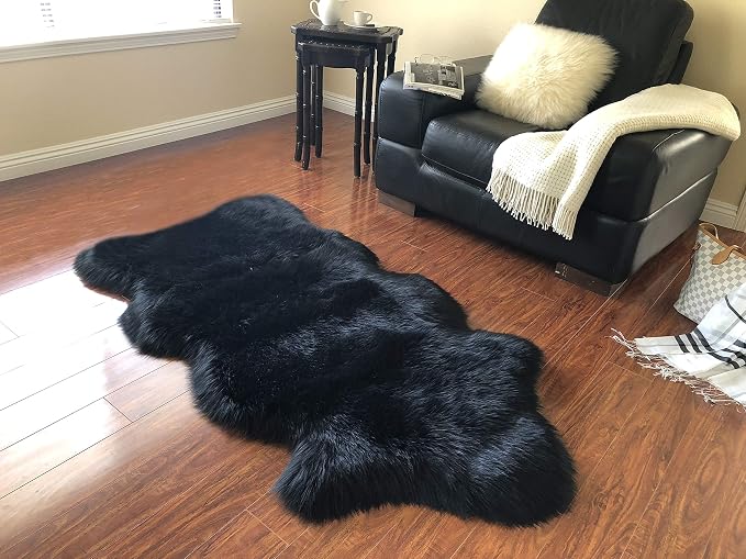 Free Shape Luxury Soft Fluffy Shag Area Rug Single and a Half 2'x4', 60x120cm by LAMBZYRUGS