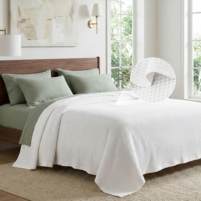 Bedsure Gentlesoft 100% Cotton Throw Blanket - Image 5