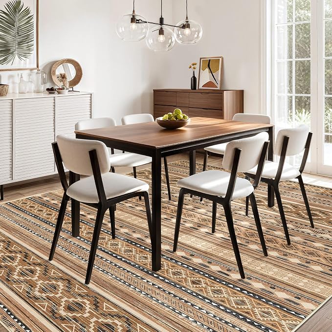 cotiled 5x7 Area Rug Living Room: Washable Boho Rugs - Image 5