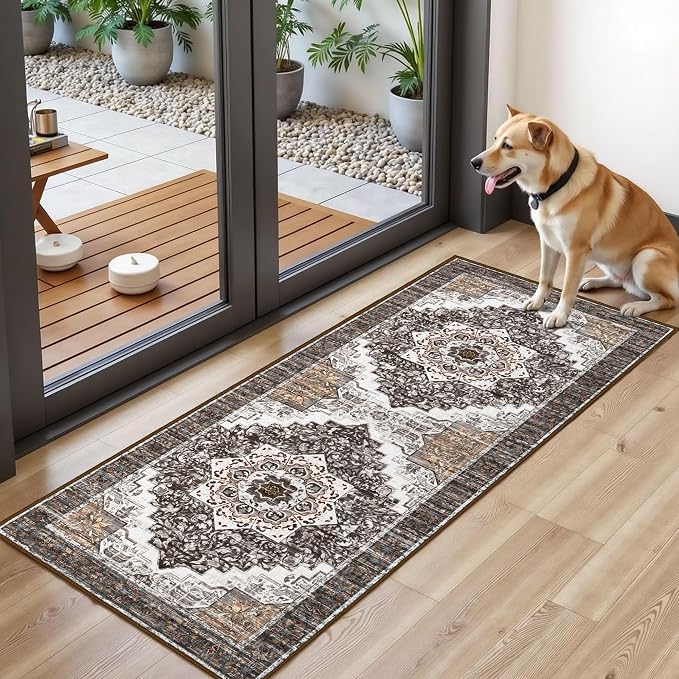 Tritard 100% Non Slip Kitchen Rugs Sets of 3 Washable Boho Kitchen Mats - Image 7