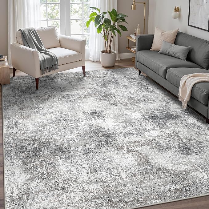 GENIMO Washable Area Rugs for Living Room, 8x10 Modern Non Slip Rugs, Low Pile by GENIMO