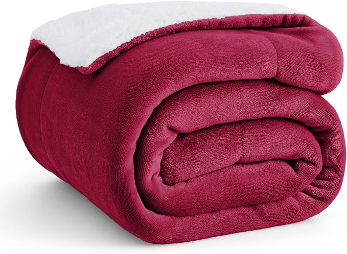 Bedsure GentleSoft Sherpa Fleece Twin Size Blanket by BEDSURE