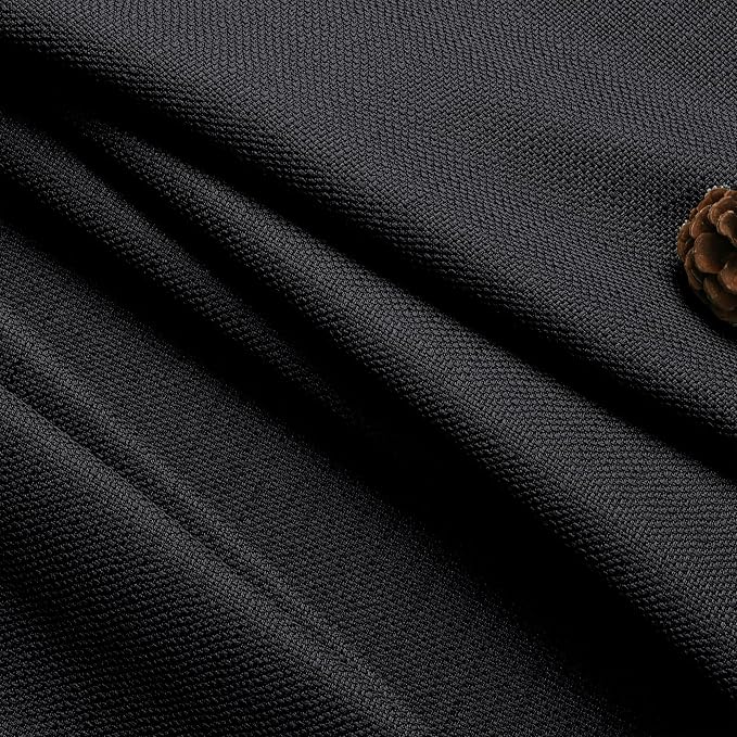 Chyhomenyc Black Valance for Windows, Faux Linen Slub Textured Small Kitchen - Image 7