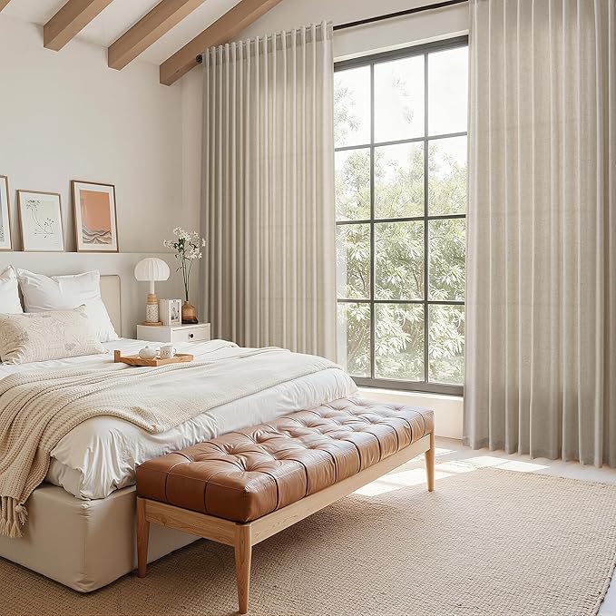 Nanspring Cobblestone Linen Curtains - Image 7