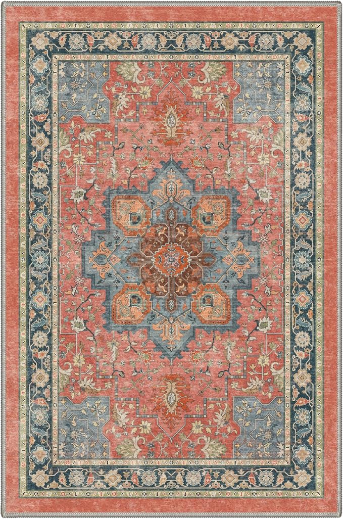 GENIMO 2x5 Runner Rugs for Hallway, Machine Washable Non Slip Vintage Rugs - Image 6