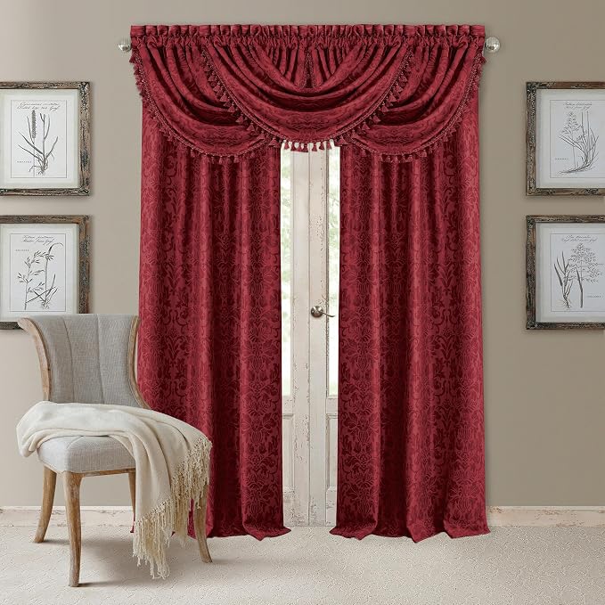 Elrene Home Fashions Antonia Floral Damask Blackout Single Window Curtain Panel - Image 9