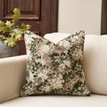 Yangest Neutral Floral Pillow Cover 24 x 24 Inches, Vintage Chenille Square by Yangest