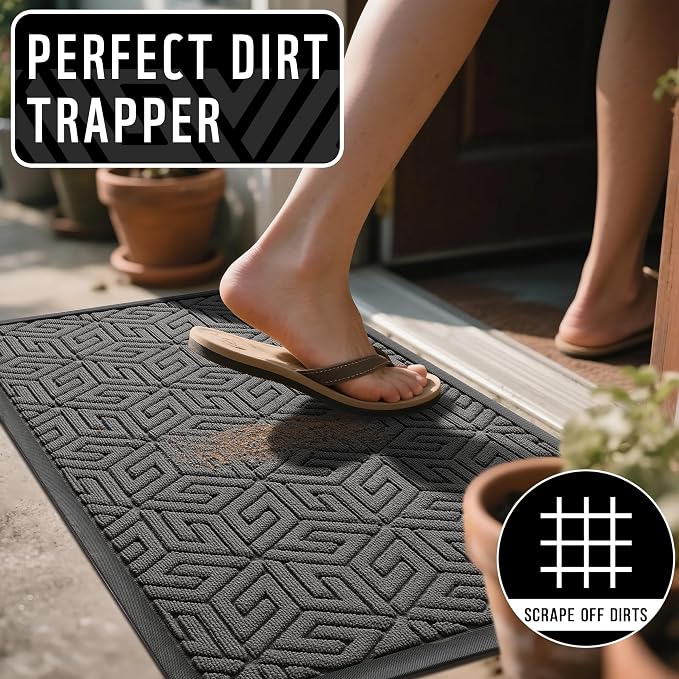 Yimobra Doormat Outdoor Entrance 29.5x17, All-Weather Waterproof Outdoor Mats - Image 4