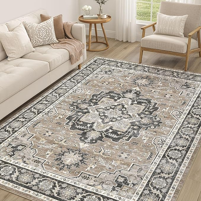 Vintage Living Room Area Rug 5x8 by COTILED