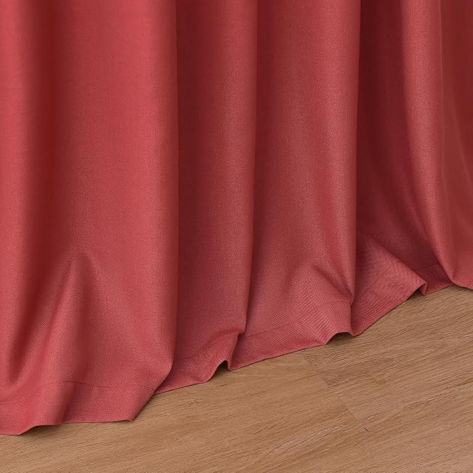 Christmas Red Linen Curtains 72 Inches Long - Image 9