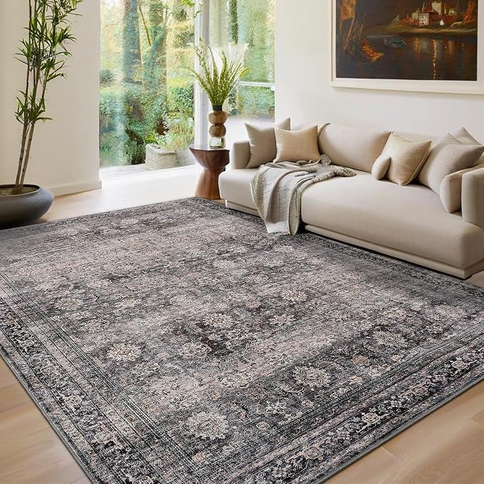 GarveeHome Washable Area Rugs 6x9 Vintage Printed Accent - Image 8