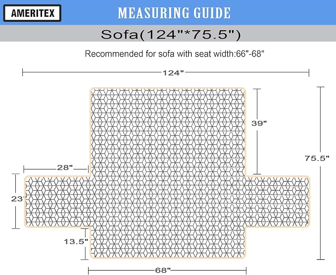 Ameritex Couch Sofa Slipcover 100% Waterproof Nonslip Quilted Furniture - Image 2