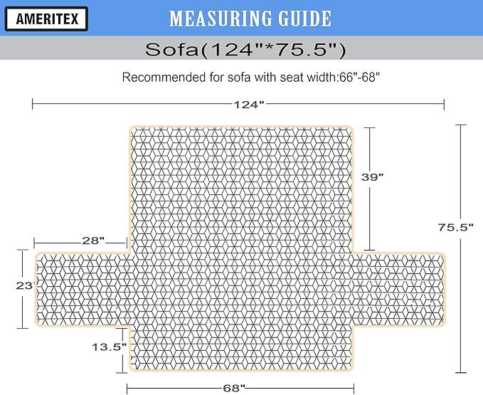 Ameritex Couch Sofa Slipcover 100% Waterproof Nonslip Quilted Furniture - Image 2