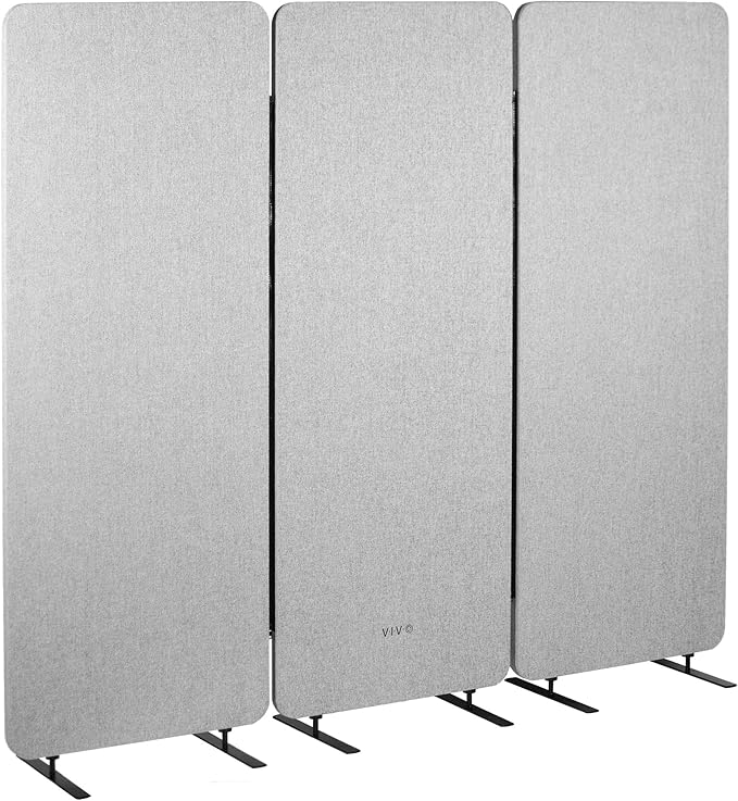 VIVO Freestanding 72 x 66 inch Privacy Panel, Cubicle Divider, Acoustic Wall by VIVO