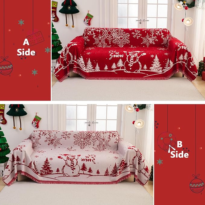 MEETSKY Christmas Sofa Cover Couch Covers - Image 3