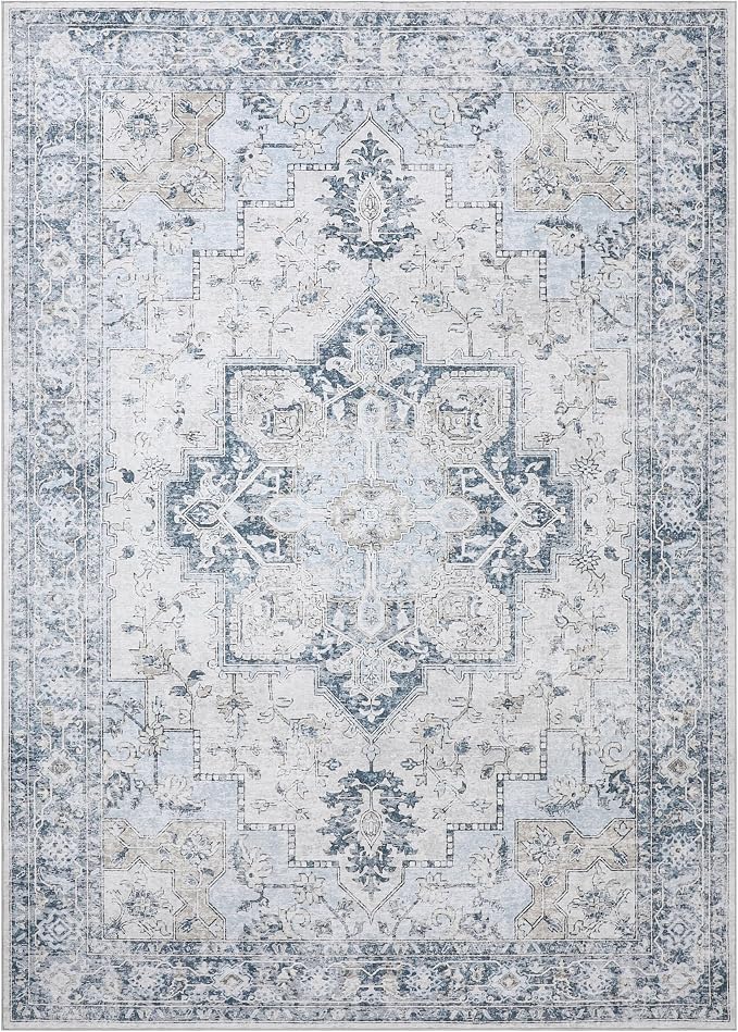 GENIMO 10x14 Area Rugs for Living Room, Machine Washable Rug, Non Slip Vintage - Image 7