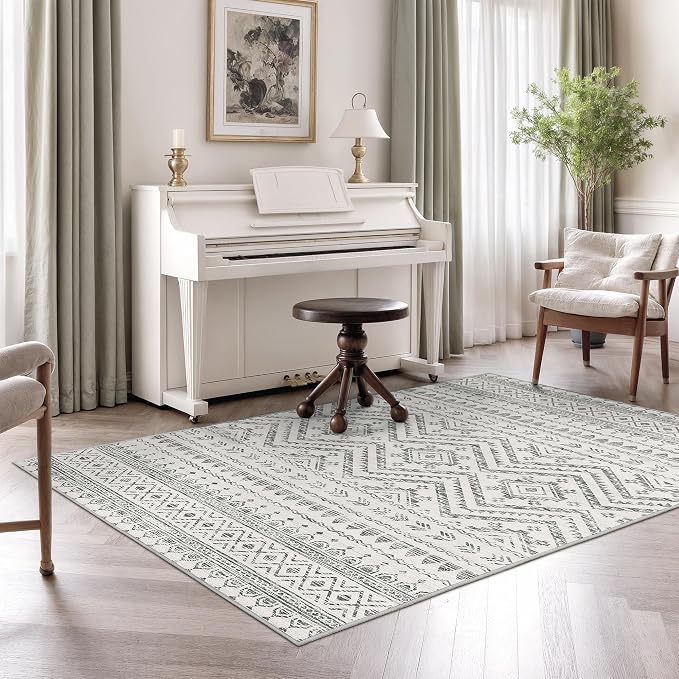 3x5 Washable Rug Moroccan Small Entryway Rug Non Slip Indoor Floor Carpet - Image 7