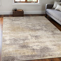Washable Abstract 5x7 Area Rug: Low Pile and Non-Slip Rubber Backing Modern by EISUROM
