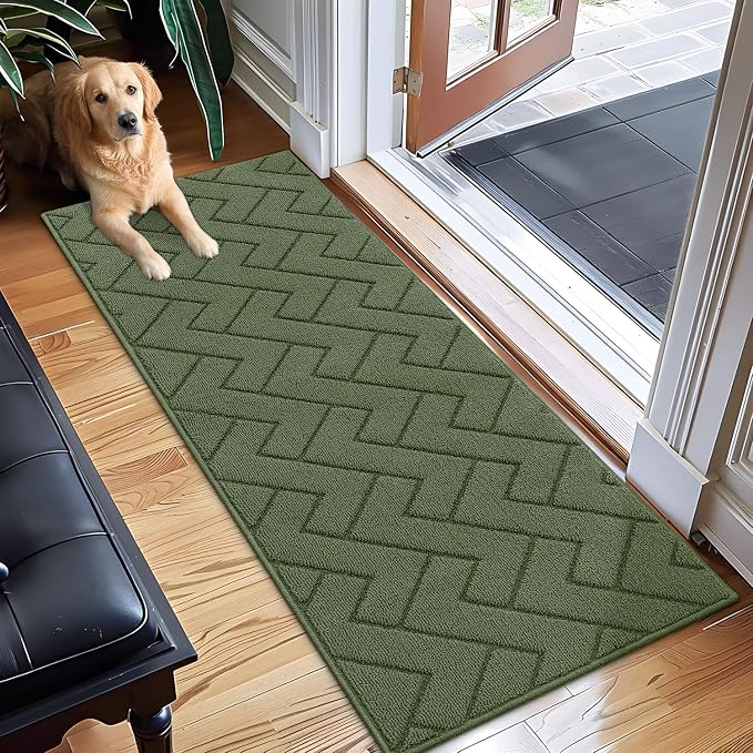hicorfe Dirt Trapper Indoor Doormat, Non Slip Backing Washable Door Mats by Hicorfe