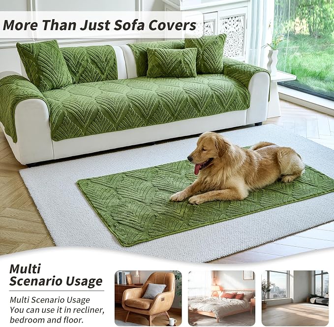 Sectional Couch Cover, Non-Slip Sofa Cover Plush Warm, Funny Fuzzy Pet Couch - Image 6