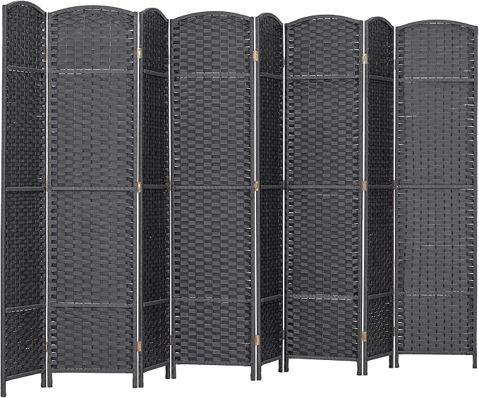 HOMCOM Room Divider, 8 Panel Folding Privacy Screen, 5.6' Tall Freestanding by HOMCOM