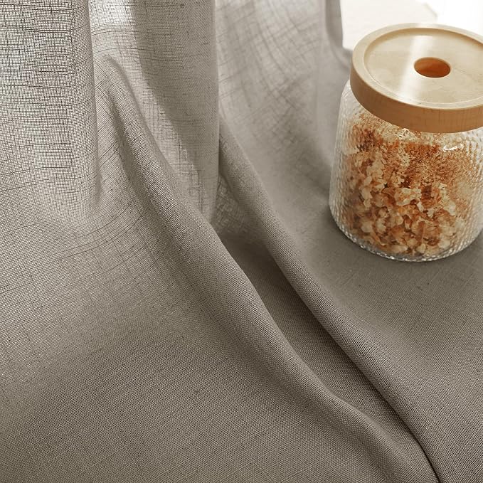 Taupe Linen Curtains 120 inches Long - Image 2