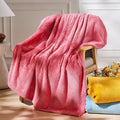 NEWCOSPLAY Super Soft Throw Blanket Coral Pink Premium Silky Flannel Fleece by NEWCOSPLAY