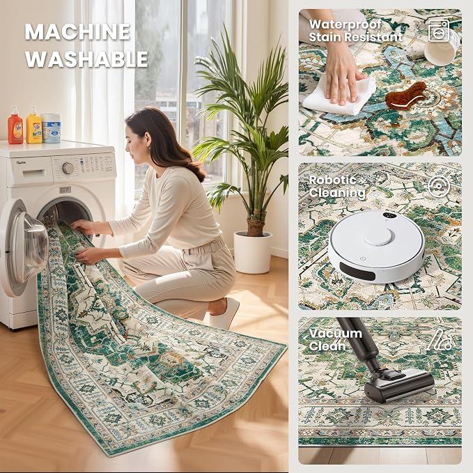 zesthome WashableRug 5x7 Area Rugs, Stain Resistant Rugs - Image 5
