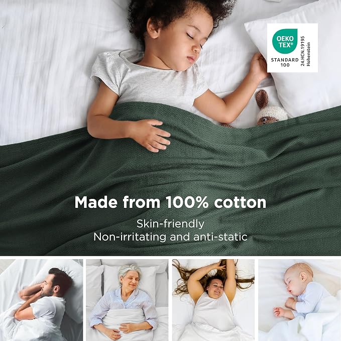Bedsure GentleSoft 100% Cotton Large Throw Blanket - Image 5