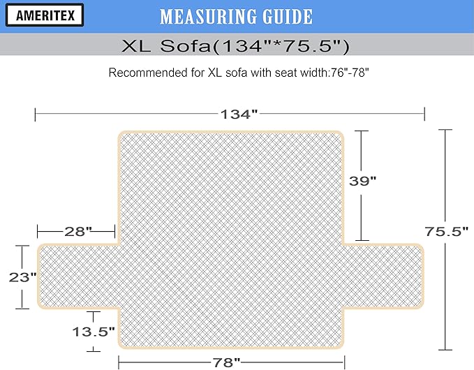 Ameritex Couch Sofa Slipcover 100% Waterproof Nonslip Quilted Furniture - Image 2