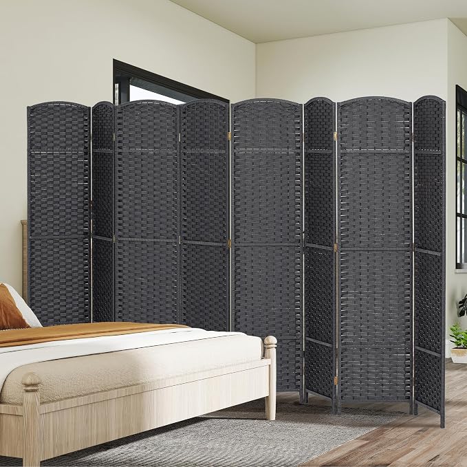 HOMCOM Room Divider, 8 Panel Folding Privacy Screen, 5.6' Tall Freestanding - Image 8