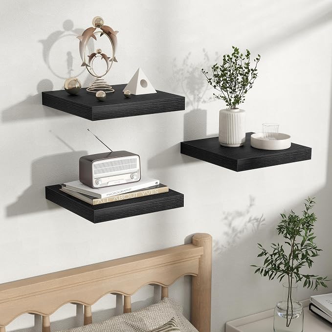 Fun Memories Floating Shelves for Wall, Rustic Wood Wall Mounted Shelves for - Image 5