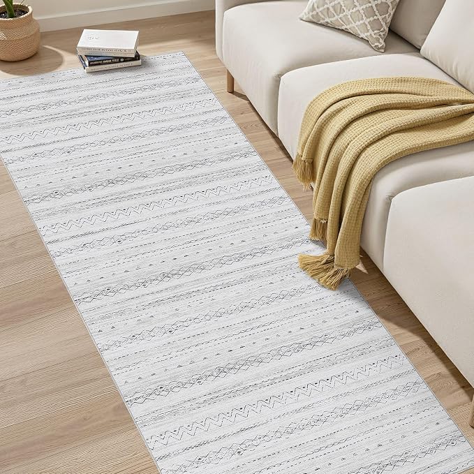 cotiled Hallway 2.6x8 Runner Rugs: Washable Boho Rugs - Image 5