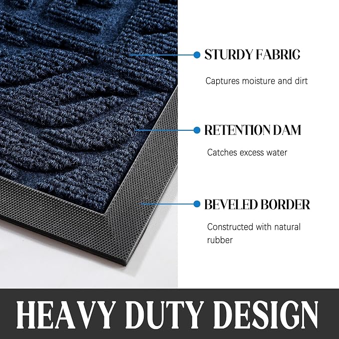 Yimobra Large Welcome Mat 60x36, Waterproof Non-Slip Outdoor Mats - Image 3