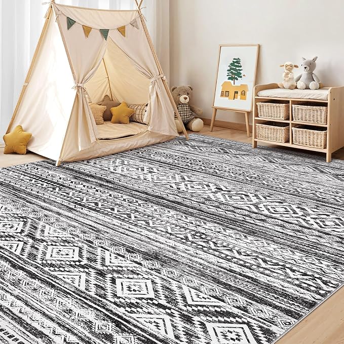cotiled 12x15 Area Rug Living Room: Washable Boho Rugs - Image 8