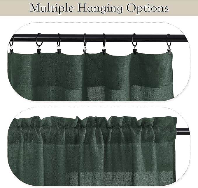 RYB HOME Semi Sheer Valances - Image 3