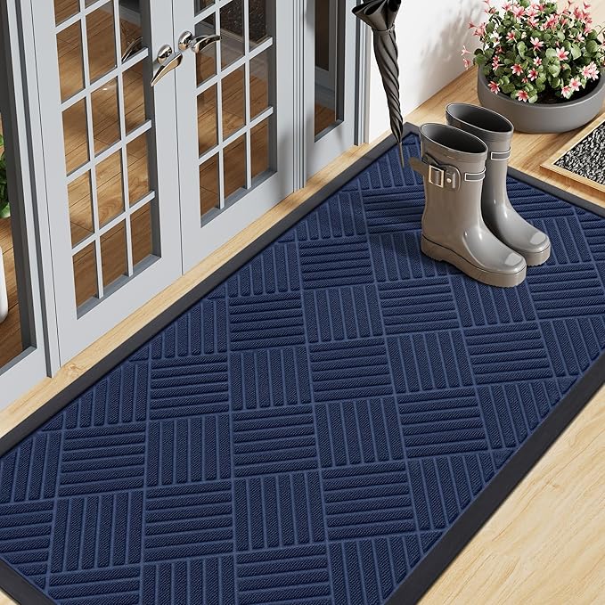 Smiry Front Door Mat Outside Entrance, Heavy Duty Outdoor Indoor Mat, Natural by Smiry