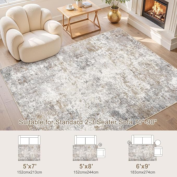 UERMEI 6x9 Area Rug Living Room Rugs - Image 4