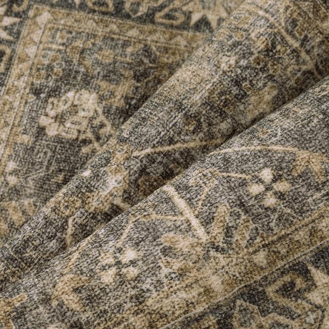 PureCozy 5x7 Brown Black Area Rug - Image 6