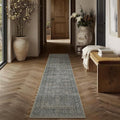 PureCozy Grey Brown Runner Rug 2x8 Vintage Carpet Hallway Long Indoor Kitchen by PureCozy