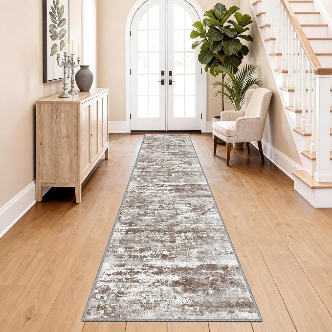 Non Slip Floor Runners for Dogs 2.6x14 Washable Runner Rug Abstract, Joint - Image 7