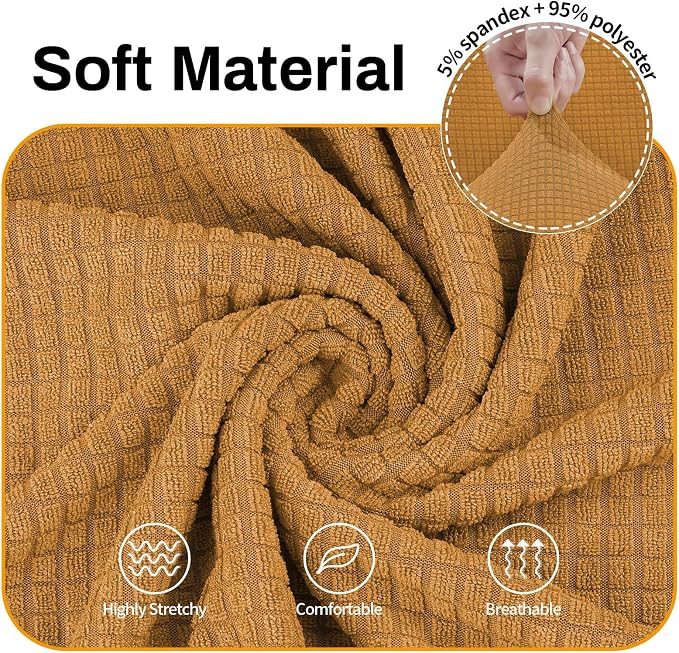 Asnomy Sofa Covers for 2 Cushion Couch Stretch loveseat Covers Slipcovers - Image 3
